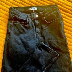 Re/done 90’s Midrise Jet Blue Black 25